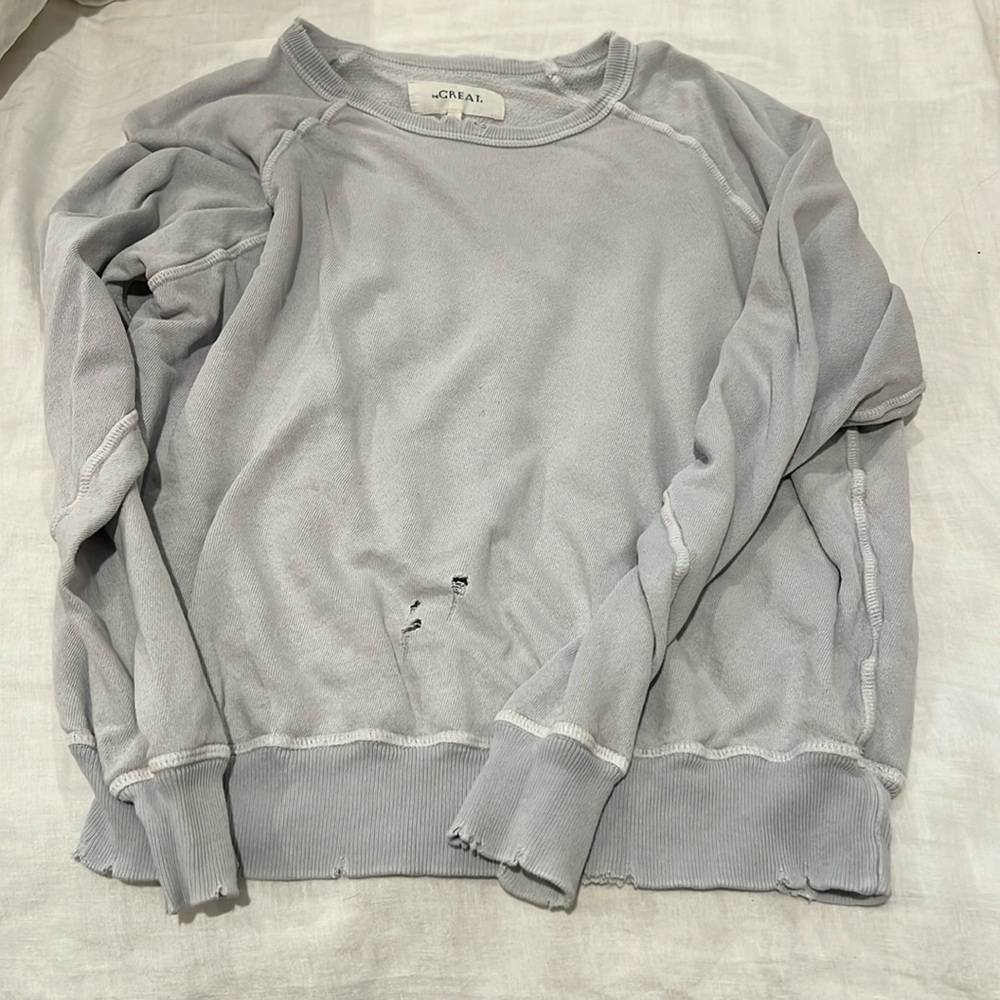 Light Blue The Great College Sweatshirt